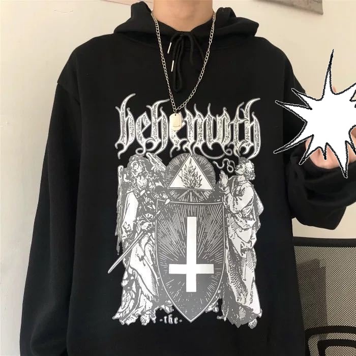 Áo hoodie nỉ dày dặn dáng rộng in họa tiết phong cách hip hop thời trang Hàn Quốc thích hợp cho nam size m-5xl