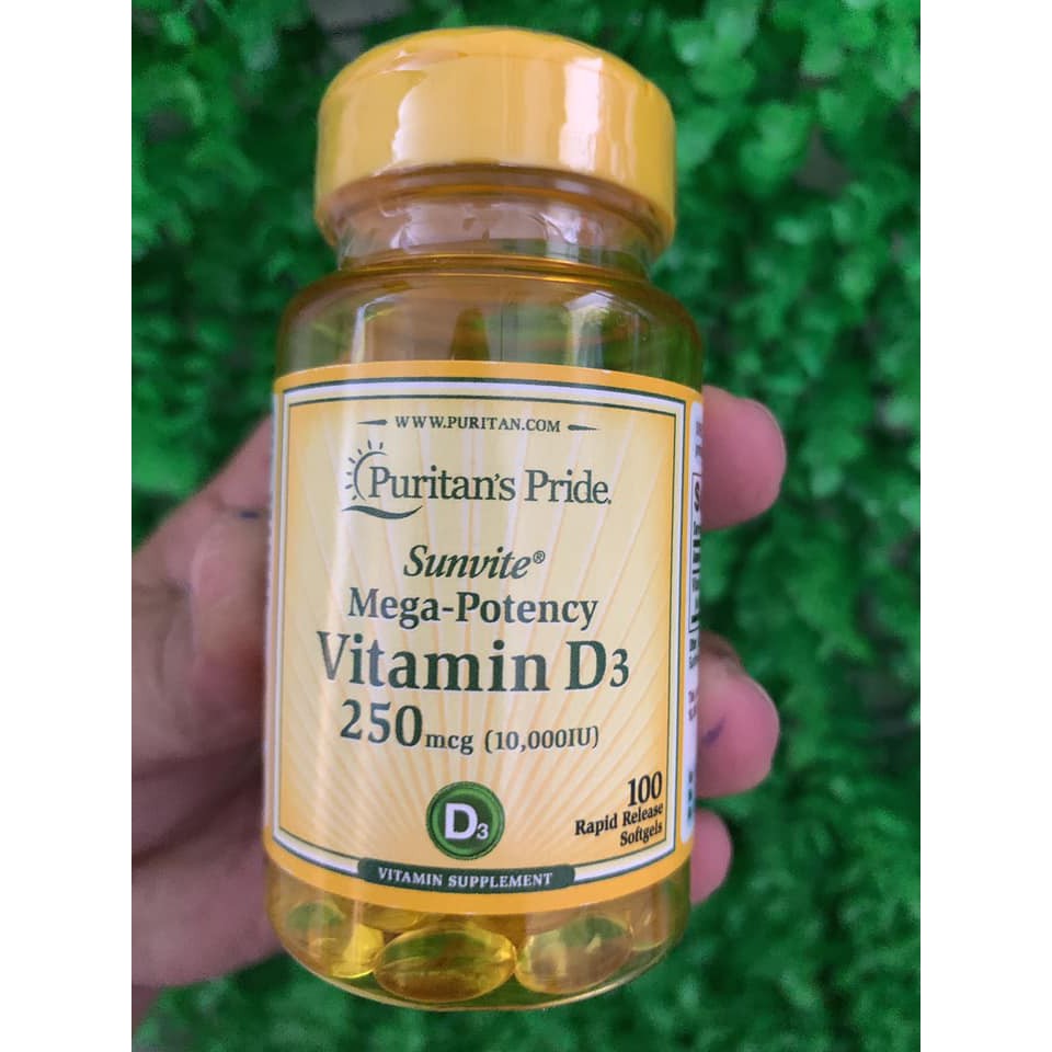 Viên Puritan's Pride Vitamin D3 1000IU100 viên của Mỹ