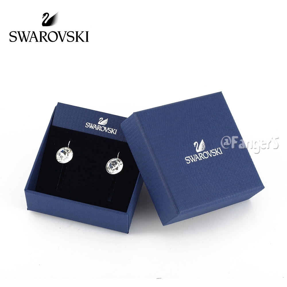 Hàng Có Sẵn!!!Bông Tai Mạ Vàng Đính Pha Lê Trắng Thời Trang Swarovski
