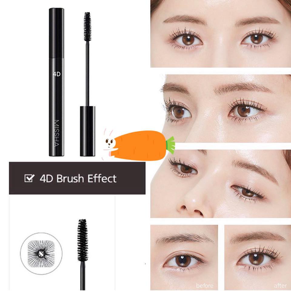 Mascara 4D Missha Làm Dày Mi Không Lem