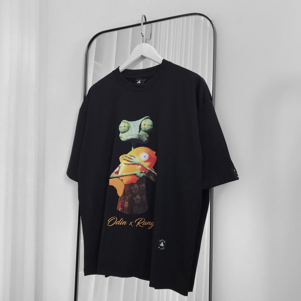 Áo thun Oversize in hình tắc kè Rango, áo phông nam cao cấp unisex, Odin clothing