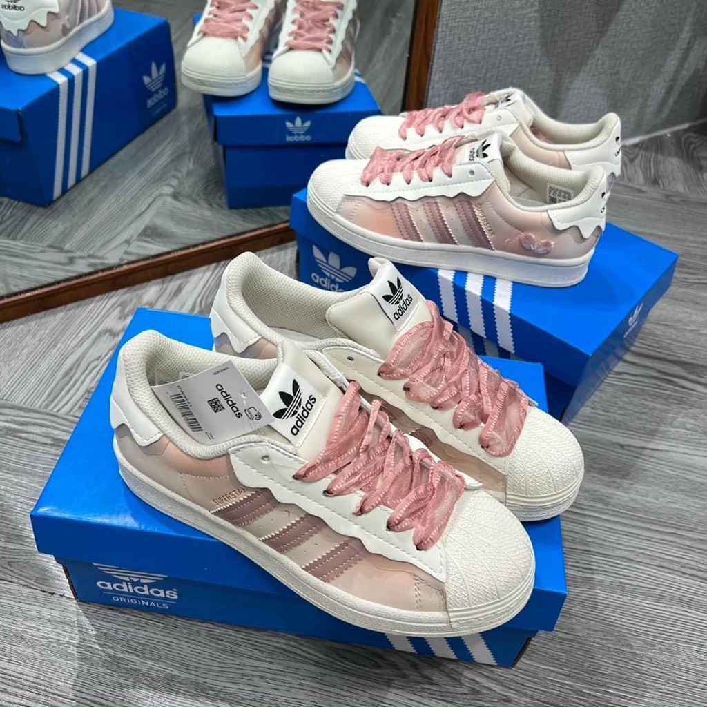 [CÓ SẴN] Giày Sneaker Thể Thao nam Nữ _Adidas Superstar_ Mũi sò cao cấp 4 màu: Kem, Hồng, Xanh, Trắng Full box