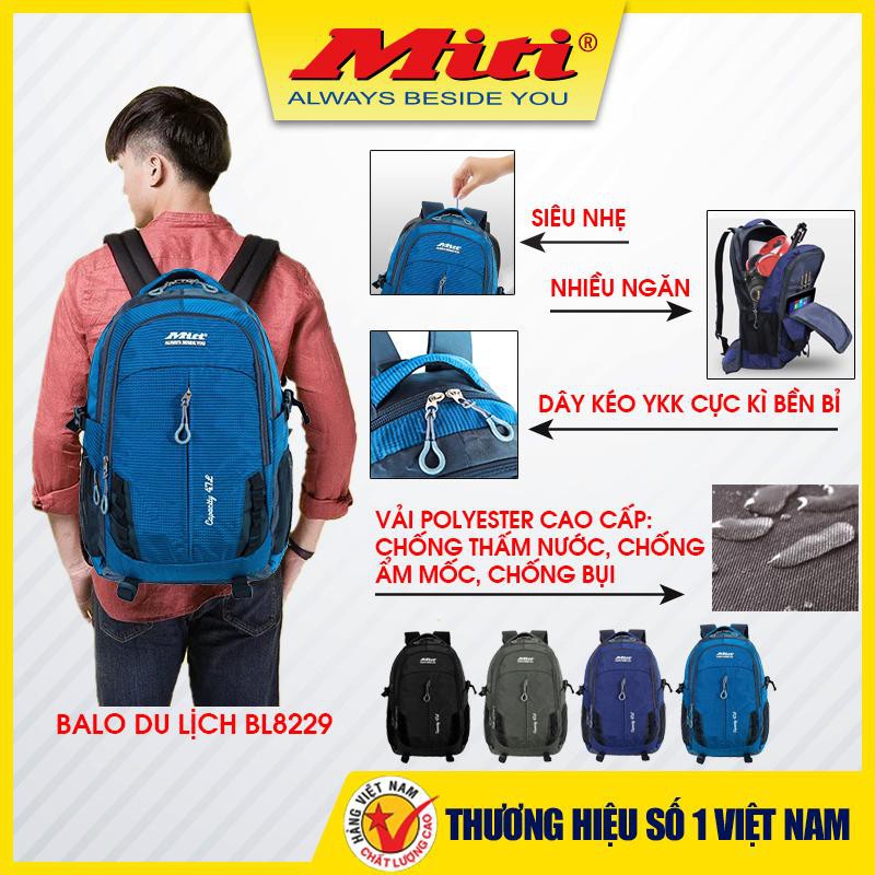 Balo phượt FREE SHIP Balo Du lịch Miti BL8229 hàng cao cấp giá rẻ #5