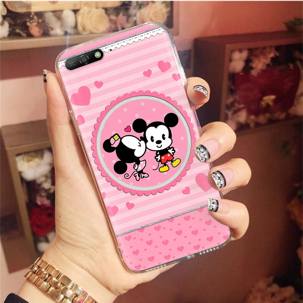 Ốp Điện Thoại Trong Suốt In Hình Mickey Và Minnie Cho Motorola Moto G5 G5S G6 G4 Play Plus At77