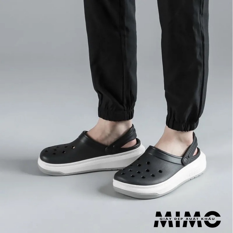 Dép sục Band Force 4p Màu đen Êm Mềm Nhẹ, Bền Đẹp Cho Nam Nữ, Tặng 10 jibit