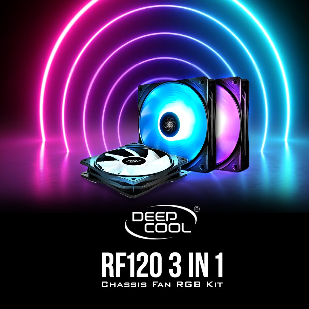 Quạt Tản Nhiệt 3 Trong 1 Deepcool RF120 RGB 120mm 4PIN 12V Cho CPU Máy Tính