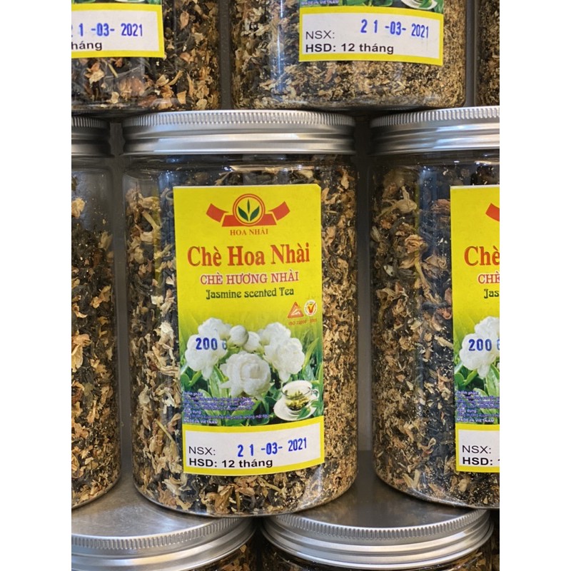 Chè Xanh Chè Hương Hoa Nhài Trà Nhài hương thơm tự nhiên thanh nhẹ tao nhã cho người Việt [ hàng mới 200g ]