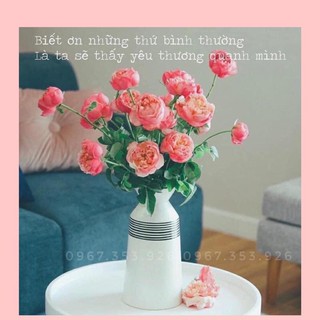 Lọ hoa bình bông phong cách hiện đại trang trí nhà cửa gốm sứ Bát Tràng