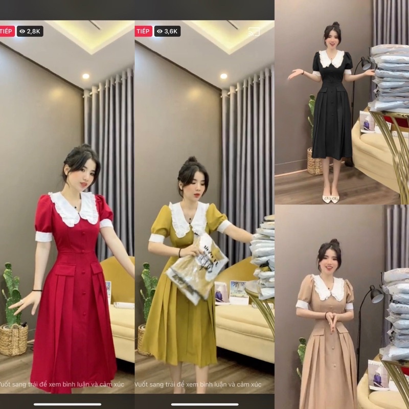 Đầm cổ bèo bigsize 50 đến 90kg
