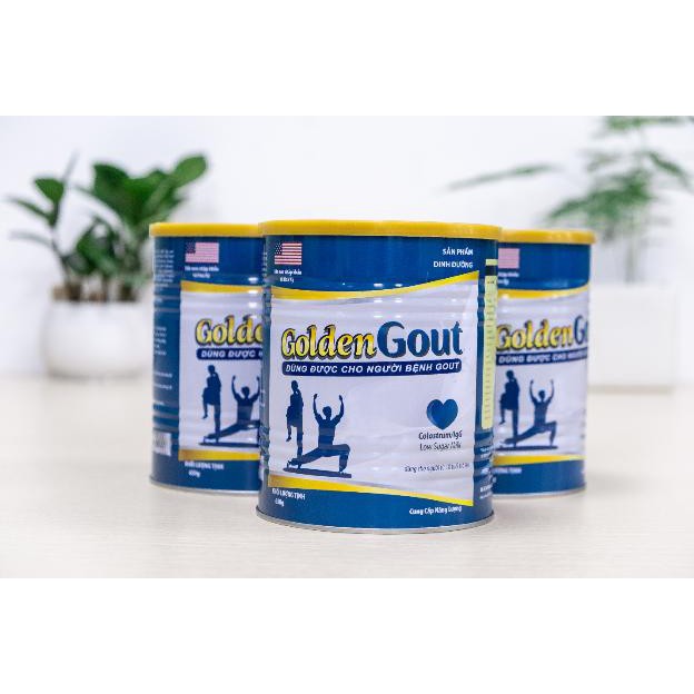 Sữa Golden Gout - Sữa non cho người bị Gout đầu tiên tại Việt Nam Golden Gout lon sắt 650g