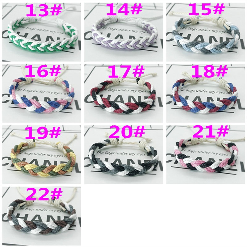 Thời Trang Vòng Tay Tình Bạn Bằng Vải Bện Phong Cách Hàn Quốc Cho Nam Nữ 2 3 4 5 6 7