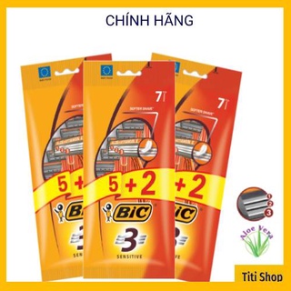 Combo 3 gói Dao cạo râu BIC 3 lưỡi 7 cây / gói