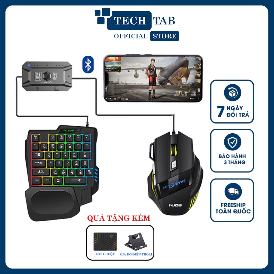 Bộ bàn phím chuột + dock điện thoại G6 - M1 kích thước nhỏ gọn + (Tặng kèm lót chuột + giá đỡ) - K1351