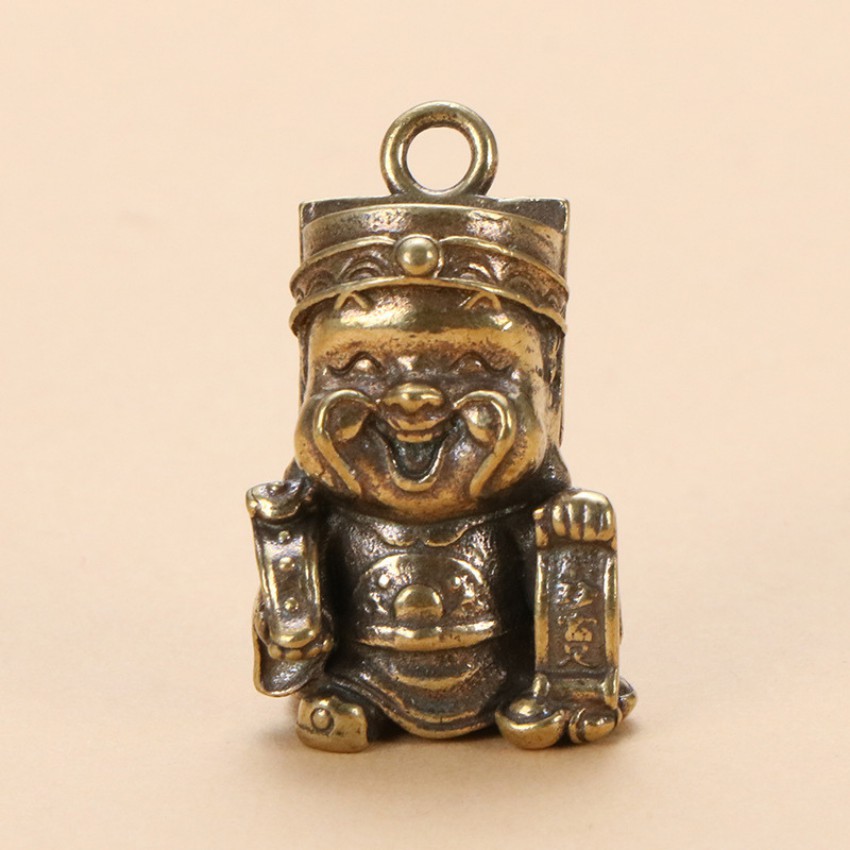 ️️️Tượng Đồng Nguyên Chất Thần Tài Phương Nam,May Mắn-Tài Lộc, Làm Móc Đeo Chìa khóa - Mặt Dây Chuyền
