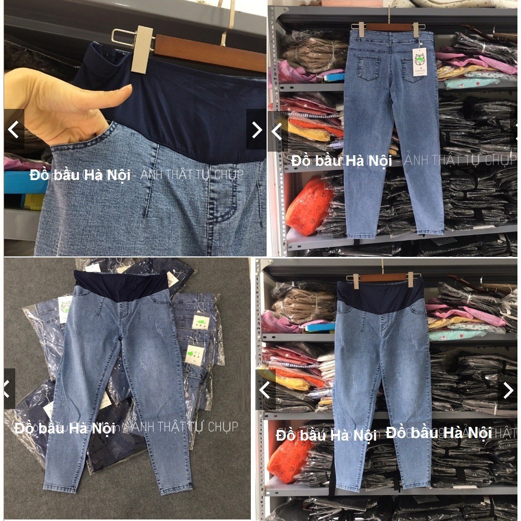 Quần Jeans Bầu, Quần Bò Bầu, Vải Jeans Mềm Đẹp Loại 1, Thời Trang Trẻ Trung - Đủ Size Cho Mẹ Bầu