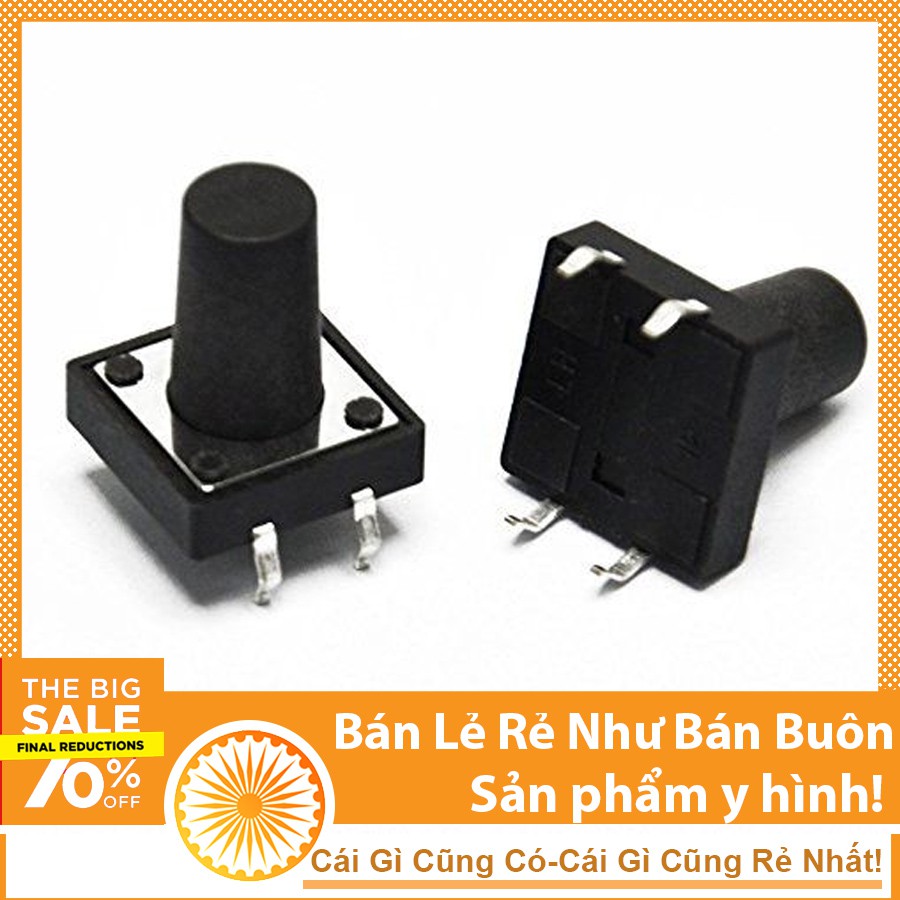 NÚT NHẤN 4 CHÂN 12X12X10MM