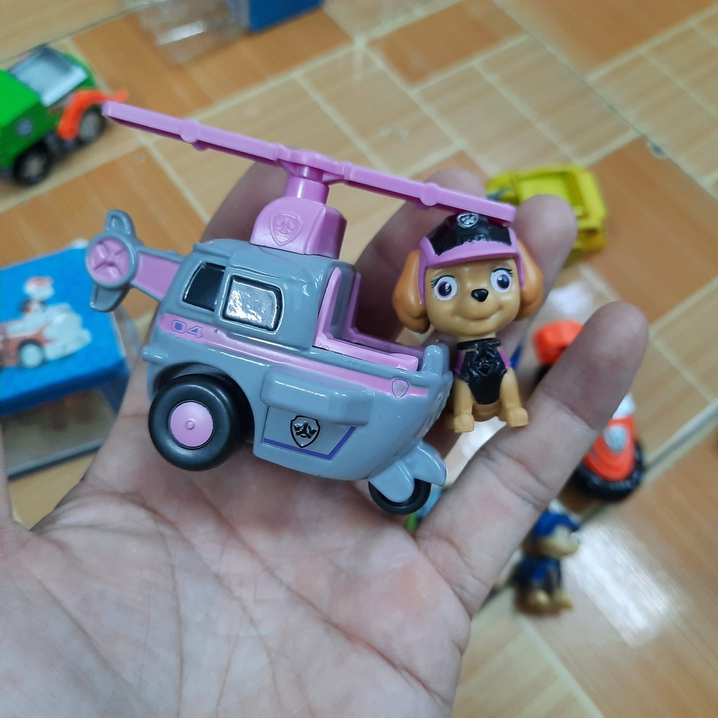 Xe pawpatrol chú chó cứu hộ sky bằng kim loại xe đồ chơi trẻ em