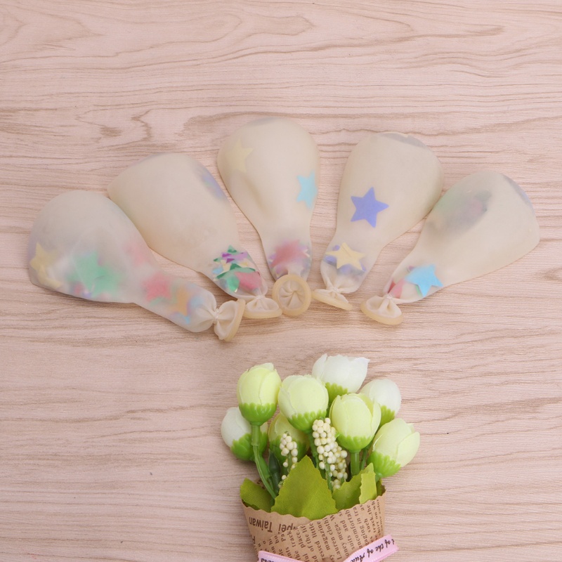 Bộ 5 Bong Bóng 12 Inch Hình Ngôi Sao Nhiều Màu Sắc Dùng Trang Trí Tiệc Cưới