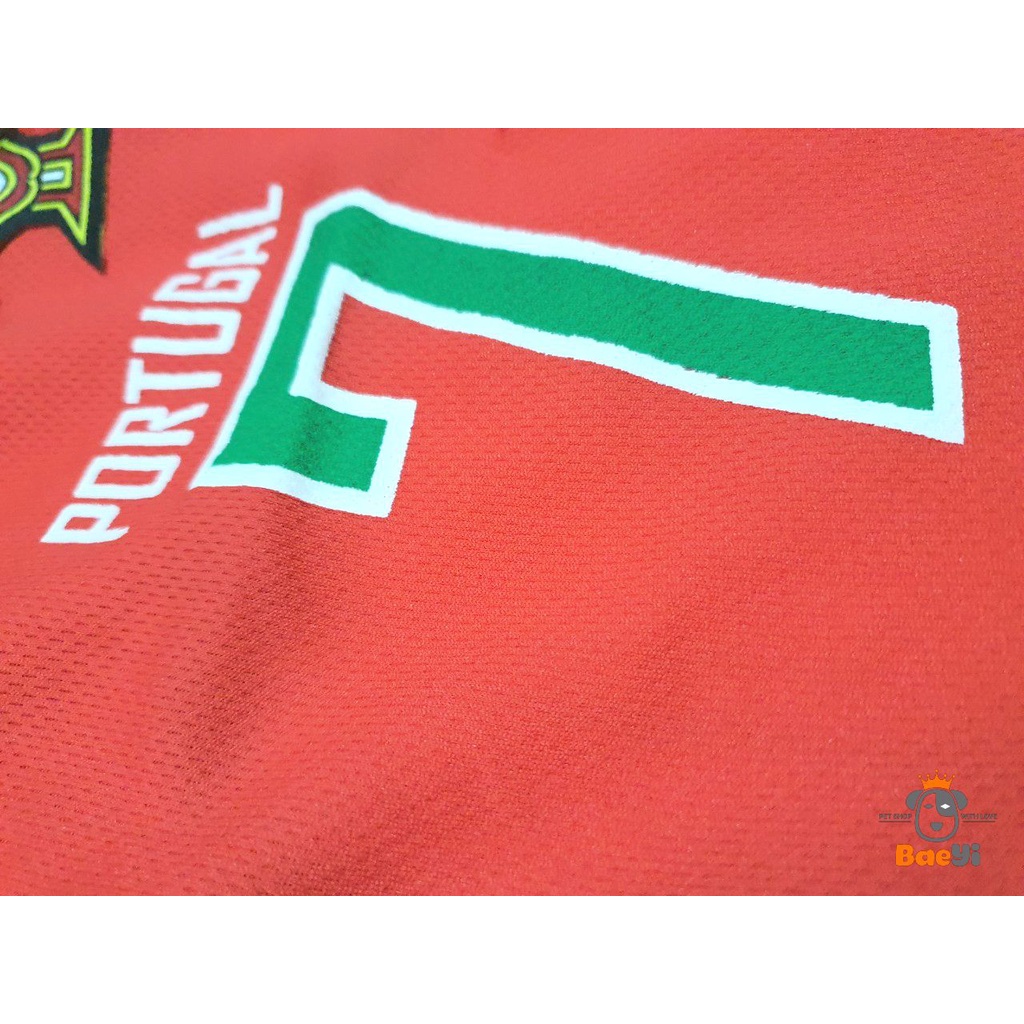 Áo cho chó mèo bóng đá thun ba lỗ thoáng mát, có nhiều màu, Quần áo thú cưng, cửa hàng thú cưng BaeYi