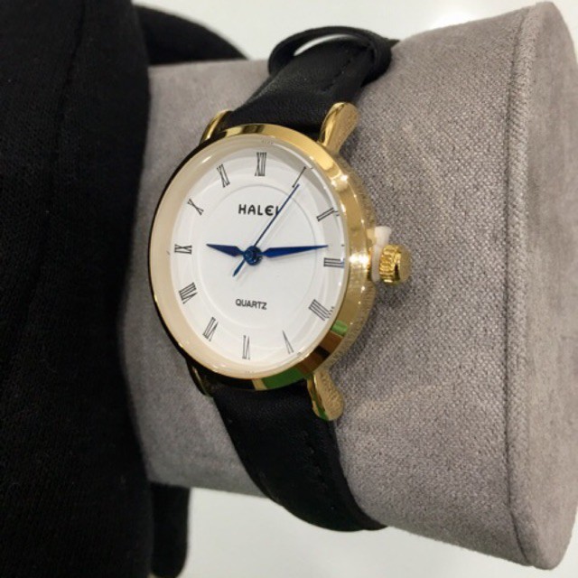Đồng hồ Halei nam nữ kim xanh dây da chống nước | BigBuy360 - bigbuy360.vn