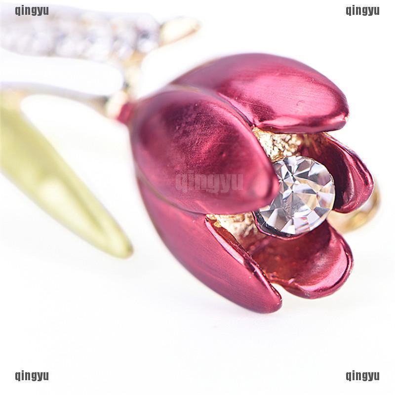 Trâm Cài Áo Hình Hoa Tulip Đính Đá Sang Trọng