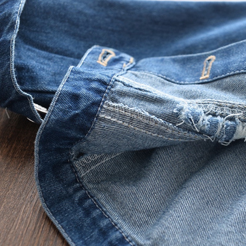 Áo khoác denim Bear Leader thêu hoạt hình kiểu mùa xuân cho bé gái 3 - 8 tuổi