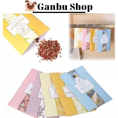 Túi Thơm Phòng Hương Hoa Thiên Nhiên Có Móc Treo Tủ Quần Áo, Giày Dép, Xe Ô Tô... Giữ Hương Lâu, Khử Mùi