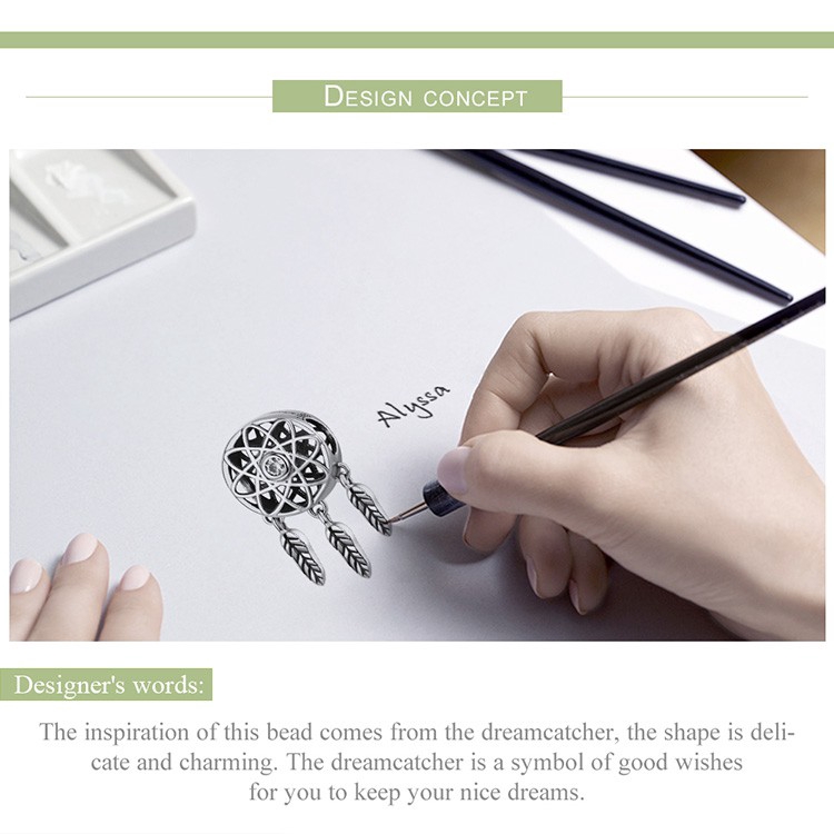 Hạt charm Bamoer hình Dreamcatcher phong cách Vintage | BigBuy360 - bigbuy360.vn