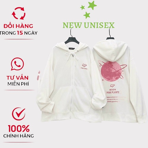 Áo Khoác Nỉ Nam Nữ Phối Nón Chống Nắng Tốt, Phối Hình Quả Cầu Màu Hồng Dễ Thương Chất Liệu Vải Cao Cấp TP [NewUnisex