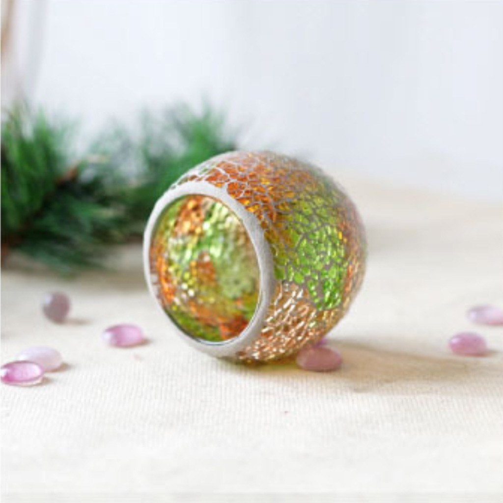Giá Đỡ Đèn Cầy Bằng Thủy Tinh Khảm Mosaic