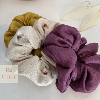Scrunchie - Cột tóc Linen Tone Tím
