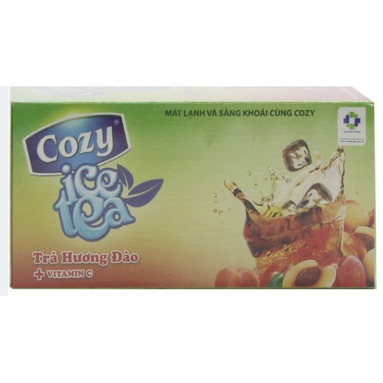 Trà Cozy Ice Tea hòa tan hương Đào hộp 270g (18 gói)