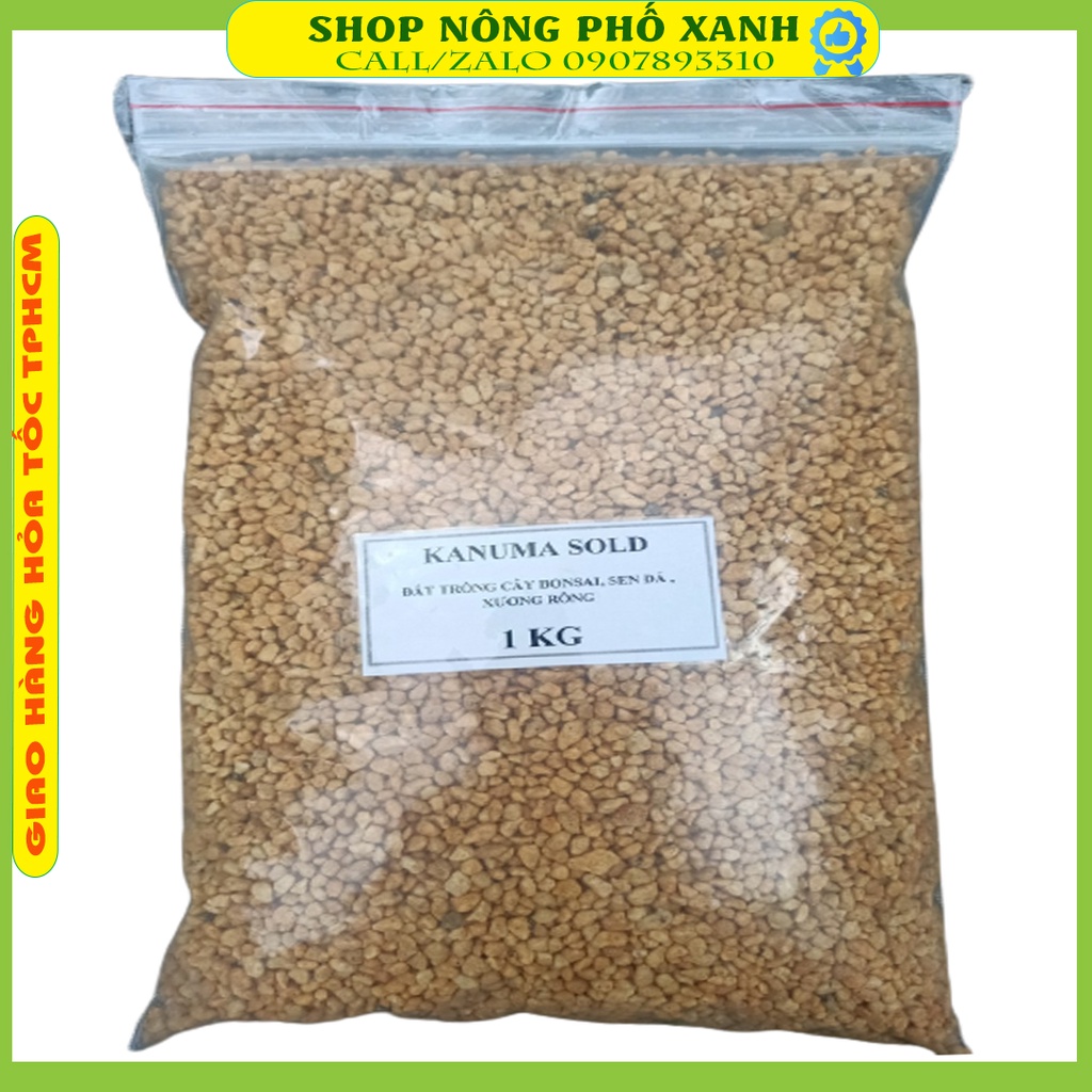 Akadama Đất nung Nhật Bản, Kanuma,đá samato,đá pumice,đá diatomite,đá nham thạch, đất trộn bonsai, sen đá nhiều size 1kg