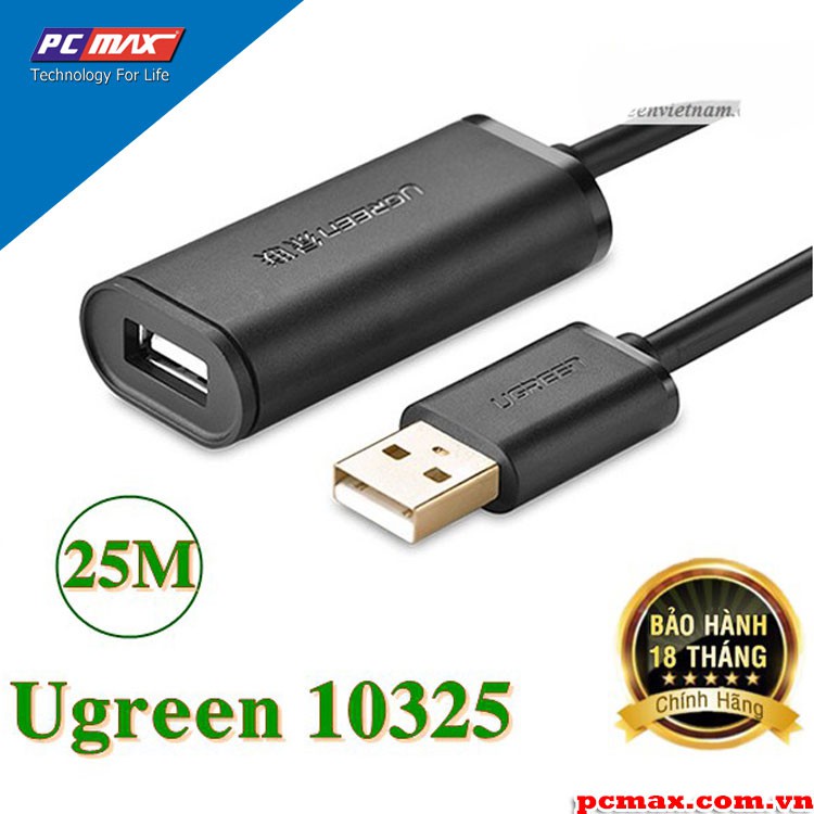 Cáp USB 2.0 nối dài 10m 15m 20m chất lượng Ugreen 10321 10323 10324 - Hàng chính hãng