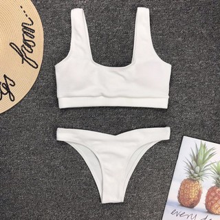 Set bikini 2 mảnh trơn