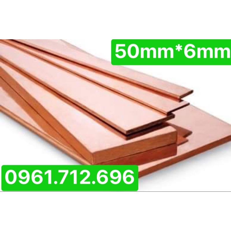 Thanh đồng đỏ 50mm*6mm
