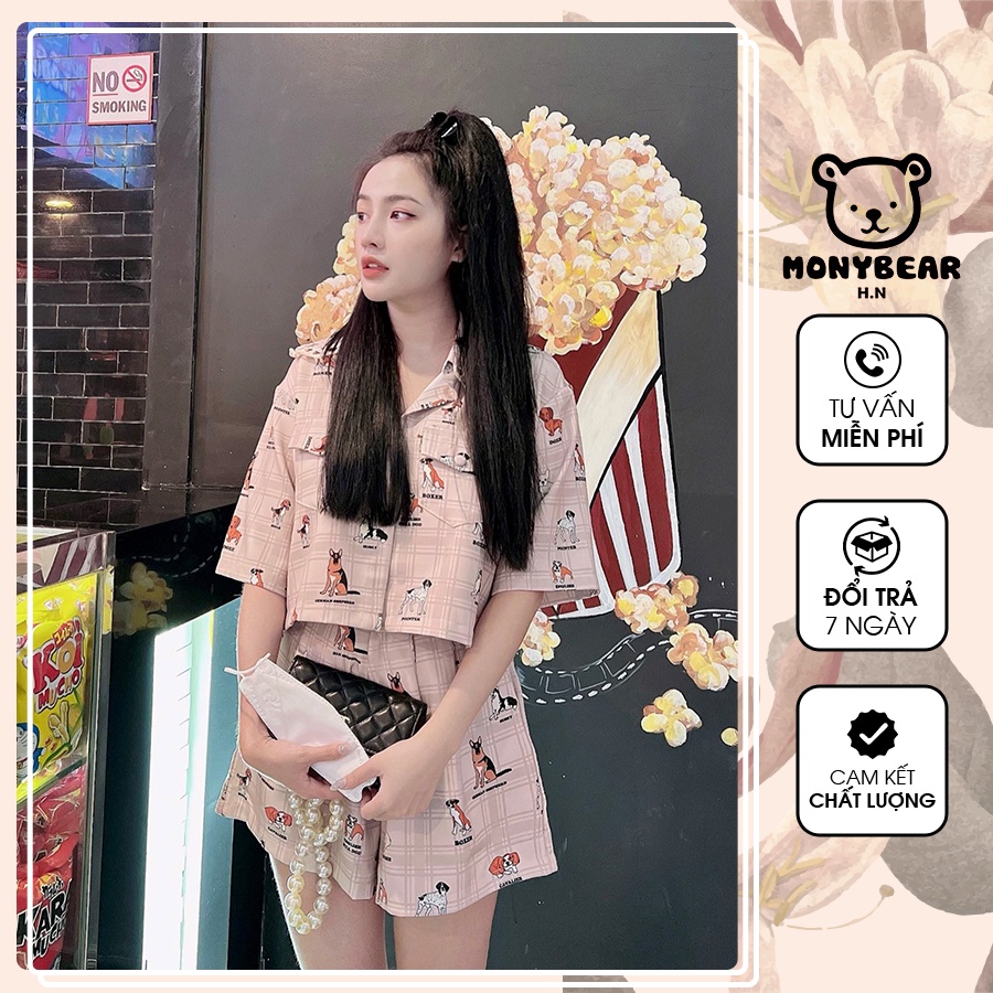Bồ Đồ Sơ Mi Hoa Tiết Viền Ren Siêu Đẹp Dễ Thương Cá Tinh - HN015
