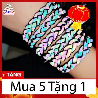 [Khuyến Mãi sốc] Vòng Tay VÒNG PHẢN QUANG Đan Len Phản Chiếu ánh Sáng Ban đêm