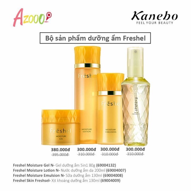 Bộ sản phẩm dưỡng ẩm Kanebo Nhật Bản