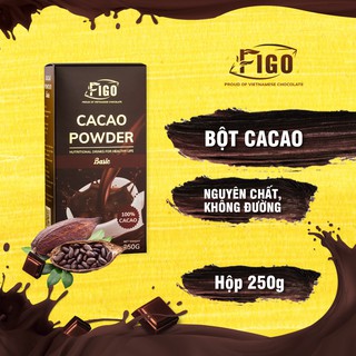 [TRỢ GIÁ DÙNG THỬ ] Bột cacao nguyên chất làm bánh pha uống giảm cân dòng Basic Figo 250g