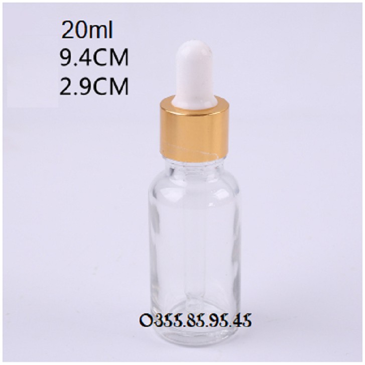 300 Chai thủy tinh chiết serum, tinh dầu 20ml