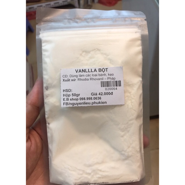 VANILA BỘT RHODIA RHOVANIL 50GR