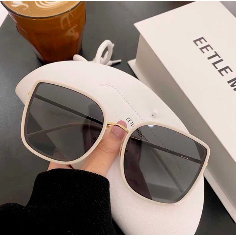Kính mát gọng vuông bản rộng chống bức xạ phong cách Hàn Quốc cổ điển thời trang
