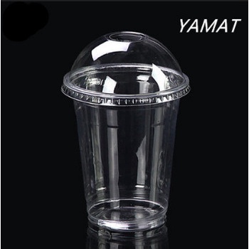50 ly cầu 360 ml có kèm nắp cầu 93 - ly nhựa pet đựng cafe mang đi