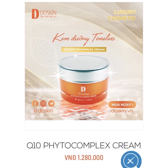 (Tặng 8 Mặt Nạ Kèm Theo)Lỗ Chân Lông To Hay Làn Da Lão Hoá Đã Có Q10 Doskin Dưỡng Da Toàn Diện | BigBuy360 - bigbuy360.vn