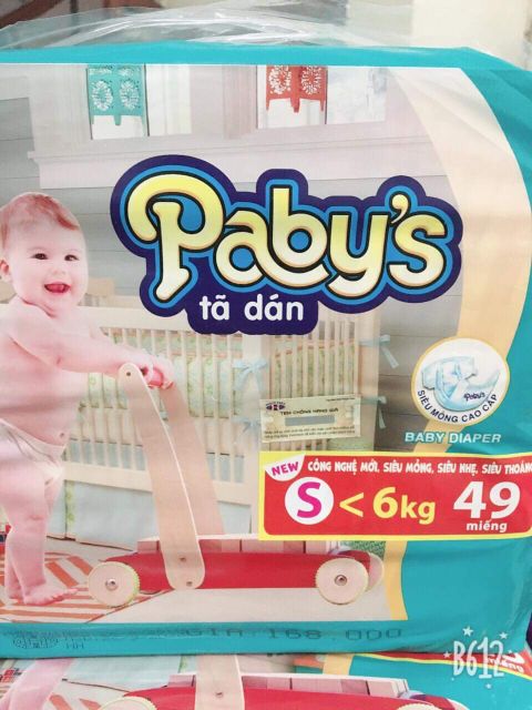 Bỉm dán Papy's thạch thảo túi đại bao bì mới 3 gói đủ 4 size S49/M46/L43/XL41 tiết kiệm