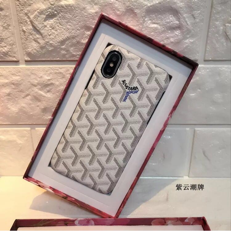 Goyard Ốp Điện Thoại Bằng Da Dành Cho Iphone Promax Xs Xr I7 7plus Se2 I6Pix 8p