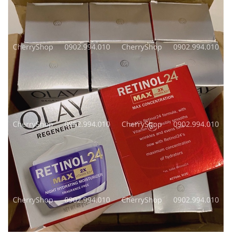 [NEW] Kem dưỡng ẩm tái tạo da trắng sáng ban đêm Olay RETINOL24 MAX Night Cream (48g)