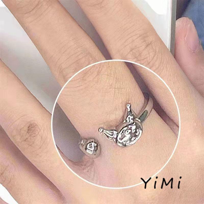 Nhẫn Hở Tùy Chỉnh Thiết Kế Hình Sanrio Kuromi My Melody Dễ Thương Làm Quà Tặng Cho Bé Gái