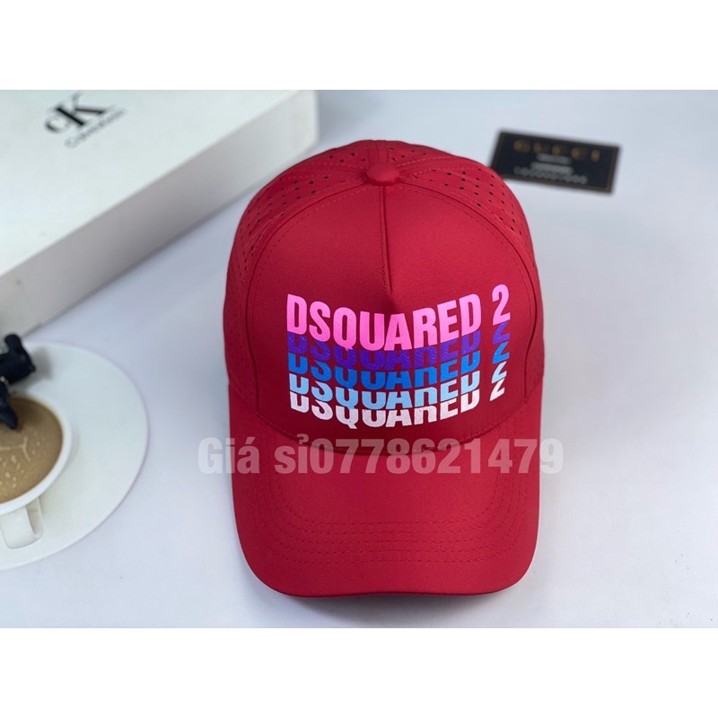 Mũ kết lưỡi trai dù lổ in chữ DSQUARED-2 thoáng mát thời trang